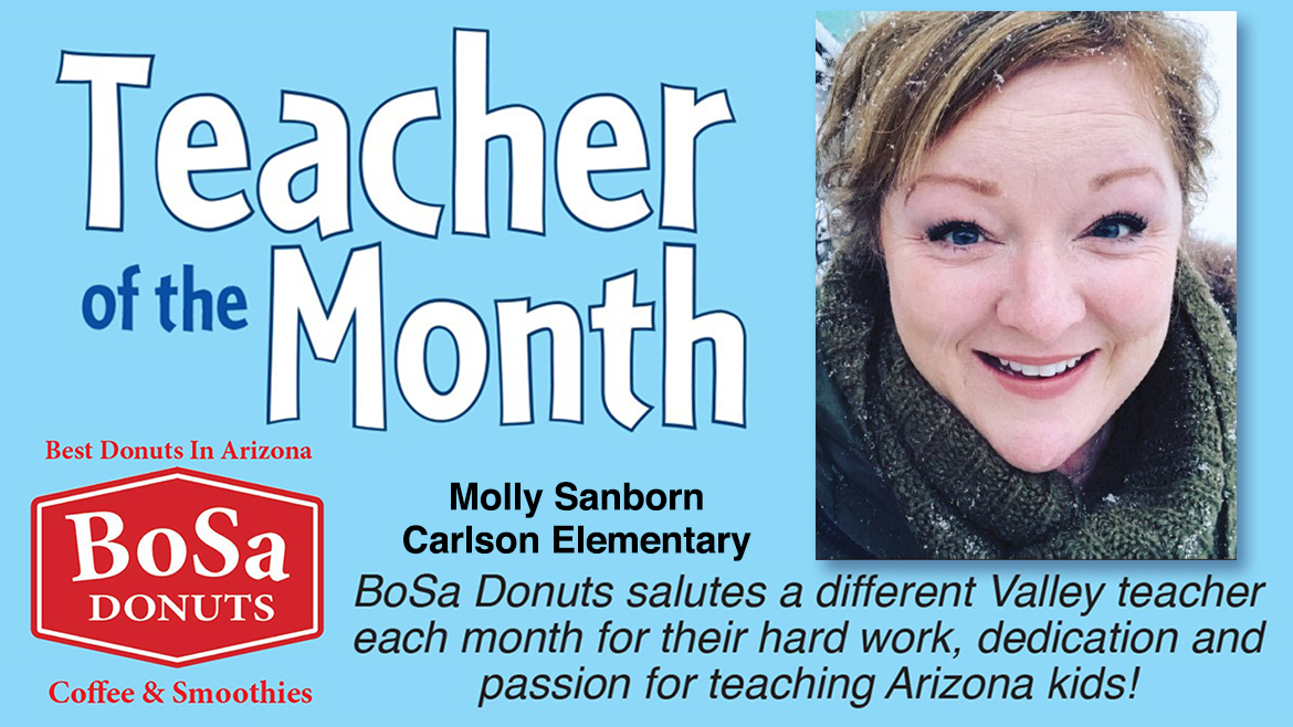 Bosa Donuts Teacher of the Month Molly Sanborn